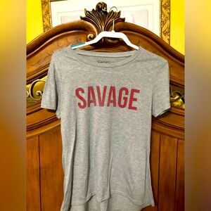 SAVAGE Red and Gray women’s tee